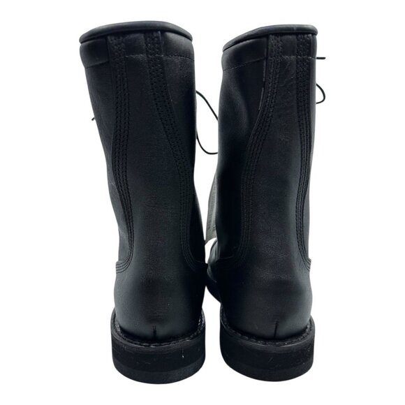 Vtg Addison Shoe Co Black Safety Work Boots Men's Sz 14R NWT Punk Grunge Police - Picture 2 of 12